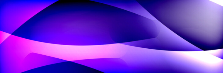 Fluid gradient neon color waves, vector abstract background
