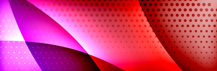 Fluid gradient neon color waves, vector abstract background