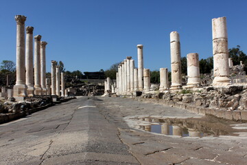 Main street Bet She'an National Park, Israel