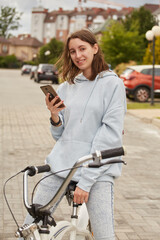 young woman cyclist