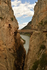 The dramatic and scary El Caminito Del Rey hiking path and Ronda Bridge in Southern Spain