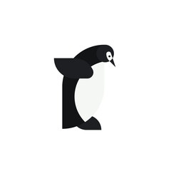 penguin icon logo vector design