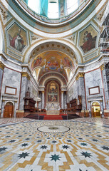 Fototapeta premium Interior of the Primatial Basilica of the Blessed Virgin Mary Assumed Into Heaven and St Adalbert in Esztergom, Hungary