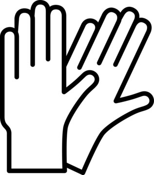 personal protective equipment, personal protective equipment flat vector icons and symbols. latex gloves, protective gloves. outline symbols. prevention, covid prevention 19.