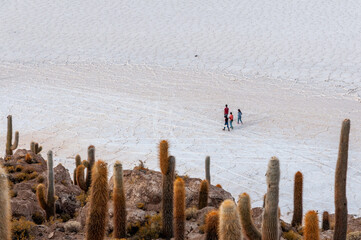 Salt flat of Bolivia landscape