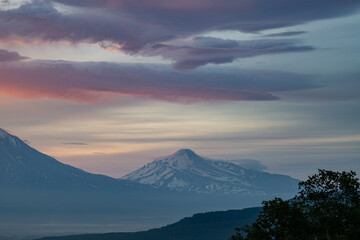 Kamchatka, Avachinsky volcano at sunrise