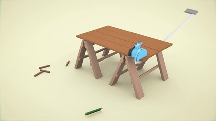 Do it yourself, home renovation and repair tools, 3d animated video