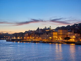 Fototapeta na wymiar Porto, Portugal - August 23 2020 : Porto, Portugal old town skyline on the Douro River.