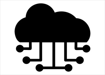 cloud data vector  icon for apps and website