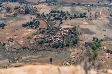 Andringitra mountain village bird's view