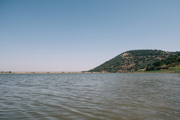 mountain by the lake