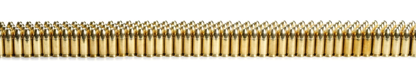 Obraz premium 9mm pistol bullet isolated on white background
