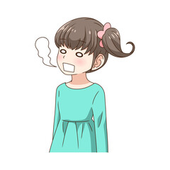 白目を剥く女の子