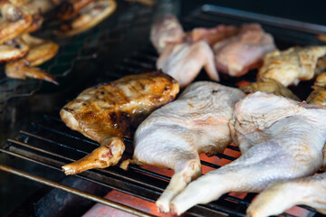 Ayam bakar or known as charcoal-grilled chicken. Ayam bakar literally means 
