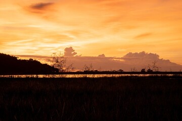 sunrise over the river