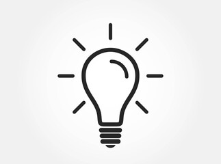lightbulb icon. innovation and idea symbol. infographic element and sign for web design