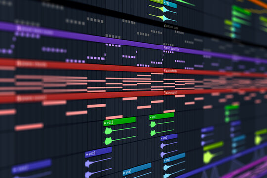 DAW Tracks Computer Music Composition