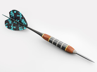 3d Rendering of Dart arrow, clipping path included