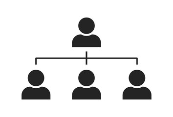 organization chart template. vertical hierarchy user team. web design sign