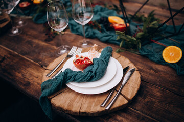 Wedding table decoration boho style