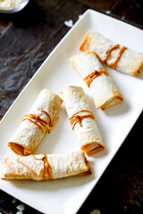 Pita bread with salmon