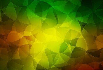 Dark Green, Yellow vector low poly background.