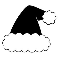 silhouette of Santa Hat 