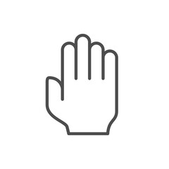 Palm of hand line outline icon