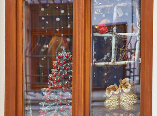 At the shop window at the streets of Szentendre, Hungary