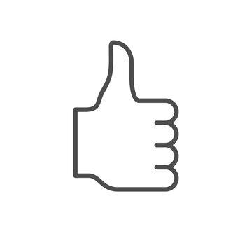 Thumb up line outline icon