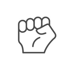 Fist or knuckle line outline icon