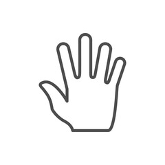 Fototapeta na wymiar Palm or hand line outline icon
