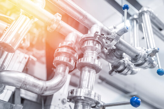 Industrial automation factory food equipment pipe stainless tubes with light sun