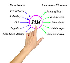 Product information management: Data sources and commerce channels