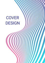 Cover design. Design template. Creative backgrounds with abstract gradient wave lines for creating trendy banner, poster