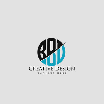 BBD Letter Logo Design Cross Monogram Icon.
