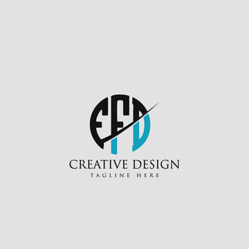 FFD Letter Logo Design Cross Monogram Icon.
