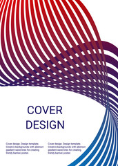 Cover design. Design template. Creative backgrounds with abstract gradient wave lines for creating trendy banner, poster