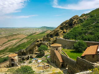 The ancient complex of monasteries in the David Gareji cave in Georgia.