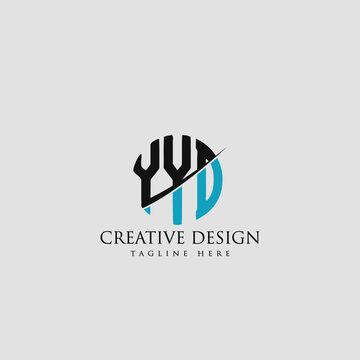 YYD Letter Logo Design Cross Monogram Icon.
