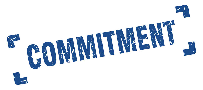 commitment stamp. square grunge sign isolated on white background