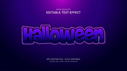halloween text effect, editable cartoon font style effect.