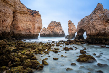 Larga exposición en Ponta da Piedade, Portugal