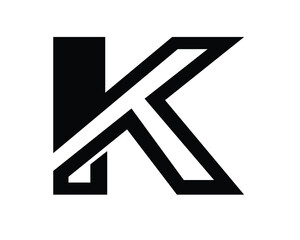 Fototapeta premium k creative initial logo letters and logo designs