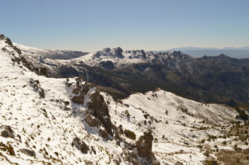 Hiking in the stunning valleys of the Sierra Nevada mountain range in Southern Spain