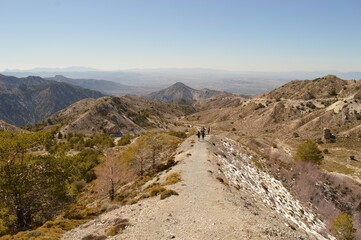 Fototapeta na wymiar Hiking in the stunning valleys of the Sierra Nevada mountain range in Southern Spain