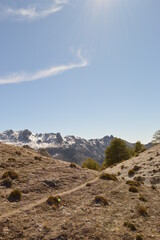 Hiking in the stunning valleys of the Sierra Nevada mountain range in Southern Spain