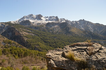 Hiking in the stunning valleys of the Sierra Nevada mountain range in Southern Spain