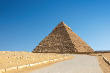 Fototapeta na wymiar The Pyramid of Chephren, Giza, Cairo, Egypt. 