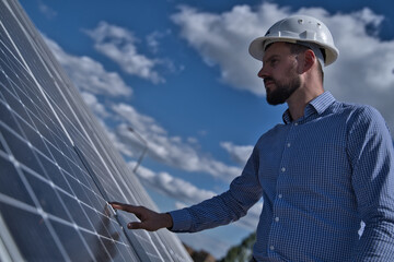 
The management checks the solar panels.